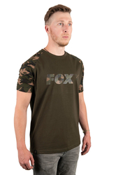 Fox Triko Camo Khaki Chest Print T-Shirt