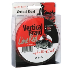 Hell-Cat Splétaná šňůra Braid Line Vertical Red 0.44mm, 41kg, 150m 