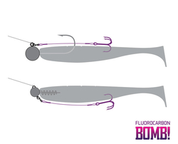 Delphin BOMB! Twisto RIGS Fluorocarbon / 3ks-#6/8cm