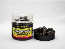 Jet Fish Feederové halibut pelety v dipu 120g /12mm-Chilli