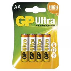 Alkalická baterie GP Ultra AA (LR6), 4 ks