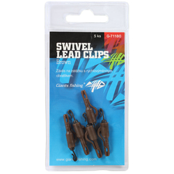 Giants fishing Závěs na boční olovo Swivel Lead Clips Brown 5ks