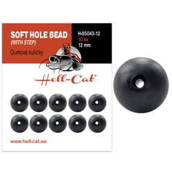 Hell-Cat Gumové kuličky Soft Hole Bead (with step) 12mm 10ks