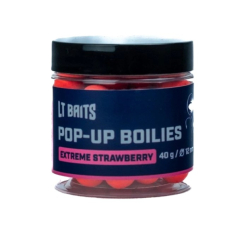 LT Baits Pop-Up Plovoucí Boilies 40g-Extreme Strawberry
