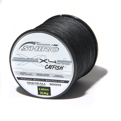 SHIRO Catfish Pletená šňůra Braided Line 300m/0,60mm černá