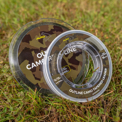 Avid Carp Ujímaný šokový vlasec Outline Camo Tapered leaders