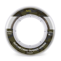 Avid Carp Ujímaný šokový vlasec Outline Camo Tapered leaders