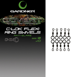 Obratlíky Gardner C-Lok Flexi-Ring Swivels, vel.12, 10ks