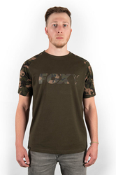 Fox Triko Camo Khaki Chest Print T-Shirt