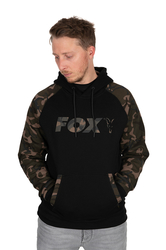 Fox Mikina Black Camo Raglan Hoodie