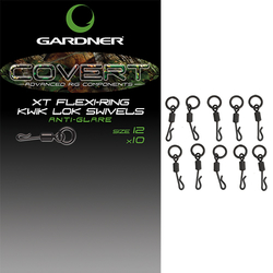 Gardner Obratlíky Covert XT Flexi-Ring Kwik Lok Swivels, vel. 12 