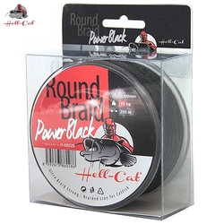 Hell-Cat Splétaná šňůra Round Braid Power Black 0,60mm, 75kg, 200m