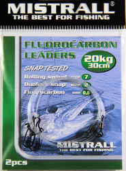 Mistrall Navázaný Fluorocarbon 20kg/20cm 2ks - kopie