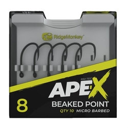 RidgeMonkey: Háček Ape-X Beaked Point Barbed Velikost 6 10ks