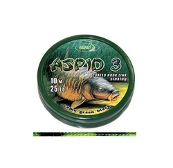Katran Ztužená návazcová šňůrka Coated braided hook links ASPID 3 25lb 10m