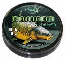 Katran Šňůra s řetízkovím jádrem COMODO camo green black 80lb 5m