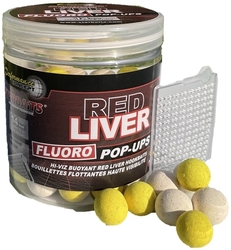 Starbaits Plovoucí boilies Fluo-Red Liver 80g