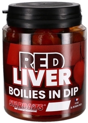 Starbaits Boilies in Dip Red Liver 150g