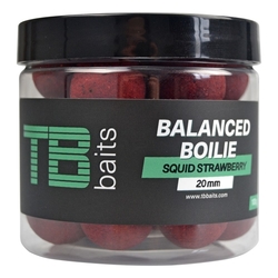 TB Baits Vyvážené Boilie Balanced + Atraktor GLM Squid Strawberry 100g