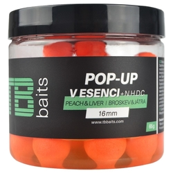 TB Baits Plovoucí Boilie Pop-Up Orange Peach Liver + NHDC 65g/16mm