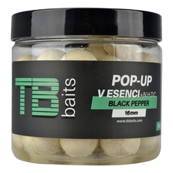 TB Baits Plovoucí Boilie Pop-Up White Black Pepper + NHDC 65g