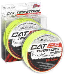 Sumcová pletená šňůra Cat Territory Octa Braid 300m/0,50mm Fluo Žluto-zelená