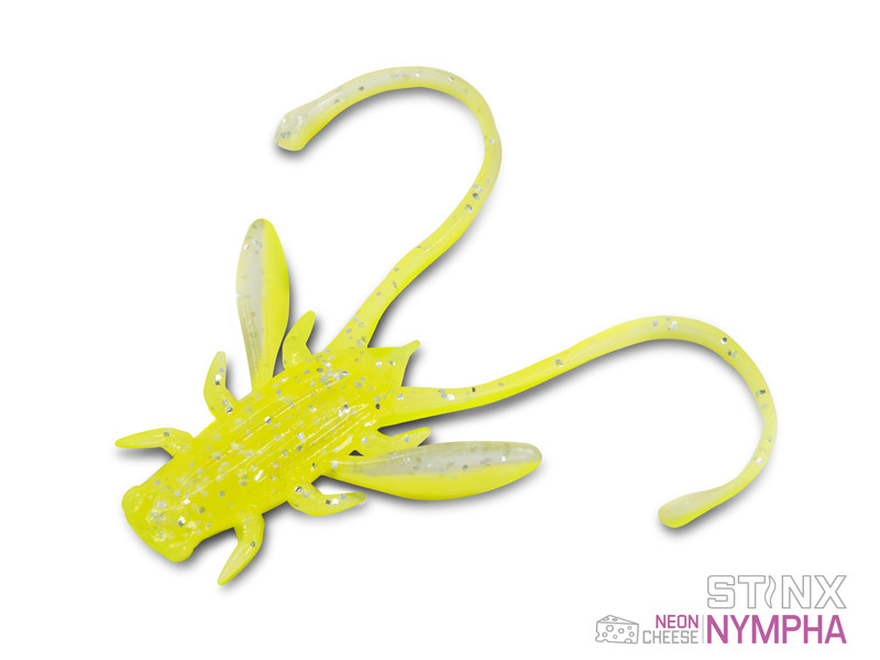 Umělá nástraha Delphin B! Stinx NYMPHA 2,5 cm / 20 ks - Neon Sýr