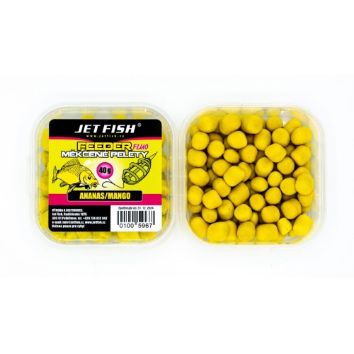 Jet Fish fluo měkčené pelety 40g Ananas/Mango