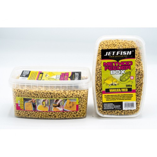 Jet Fish Feeder Method Box Pelety 500g/Vanilka-Med