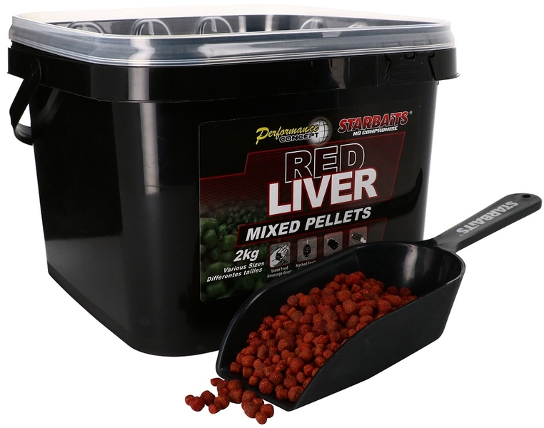 Starbaits Concept Red Liver Pelety Mixed 2kg