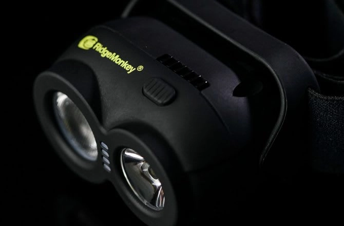 RidgeMonkey dobíjecí čelovka VRH150X USB Rechargeable Headtorch 
