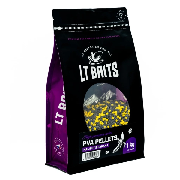 PVA Pelety LT Baits Halibut & Banana 3 mm / 1 kg