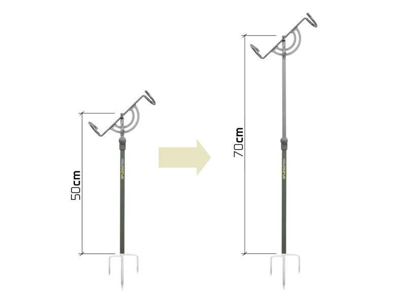Teleskopický držák na prut Delphin FlexiSTICK