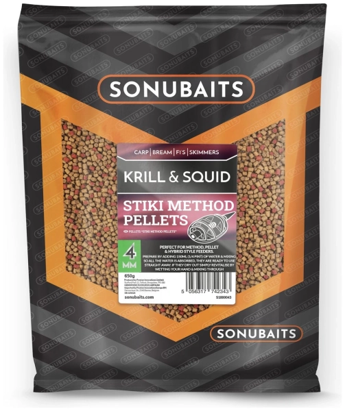 Sonubaits Stiki Method Pellets Krill & Squid 650g