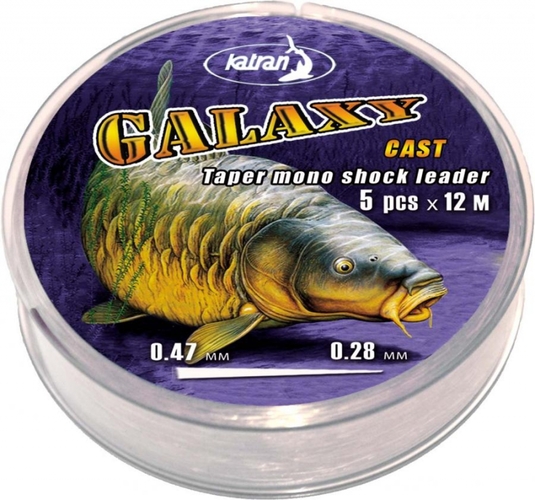 Katran Ujímaný šokový vlasec GALAXY CAST 0,28-0,47mm 5x12m