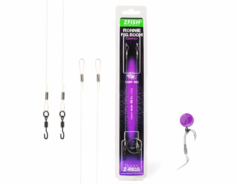ZFISH Krimpovaný Návazec Ronnie Rig Boom 18cm/30lbs