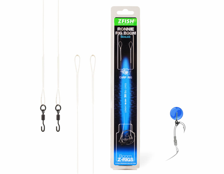 ZFISH Zatavený Návazec  Ronnie Rig Boom 18cm/30lbs