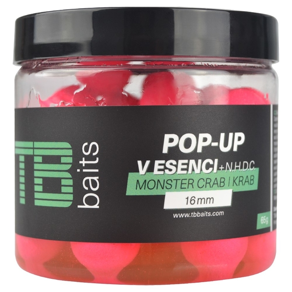 TB Baits Plovoucí Boilie Pop-Up Pink Monster Crab + NHDC 65g/16mm